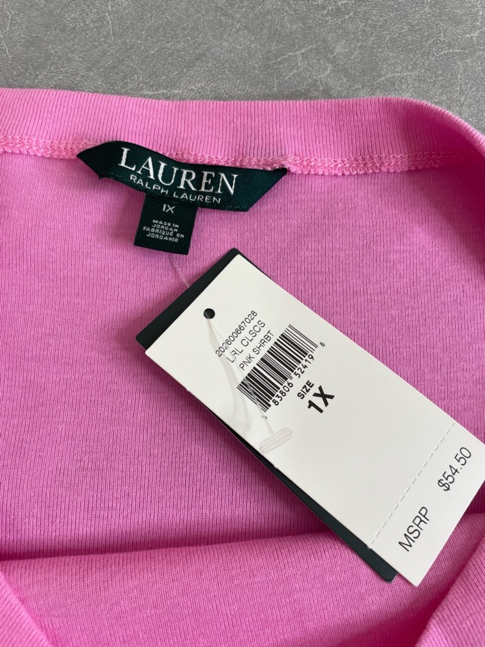 NEW Lauren Ralph Lauren Pink Boatneck Short Sleeve Tee - Picture 5 of 9